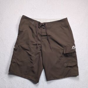 Vintage Men's Quiksilver Cargo Board Shorts - Size 32